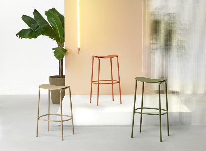 RICK 2523 Több színben minimalista Fém kültéri bárszék
