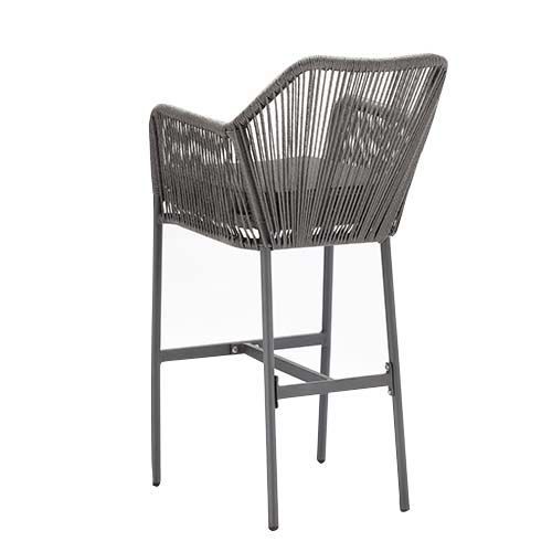 KJ BALERY Barna modern Polirattan kültéri bárszék