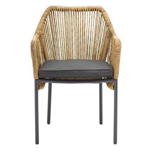 KJ ROYAL COFFEE Barna klasszikus, elegáns Rattan kültéri szék
