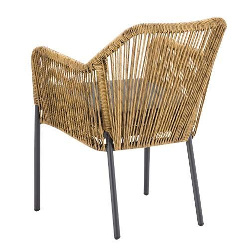 KJ ROYAL COFFEE Barna klasszikus, elegáns Rattan kültéri szék