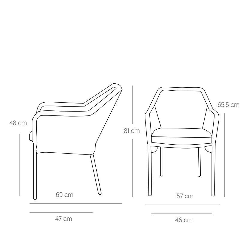 KJ ROYAL COFFEE Barna klasszikus, elegáns Rattan kültéri szék