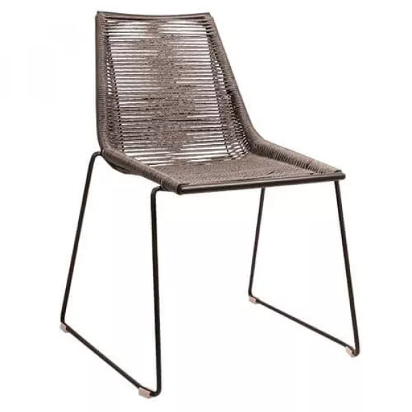 KJ JUDITTA Szürke design Polirattan kültéri szék