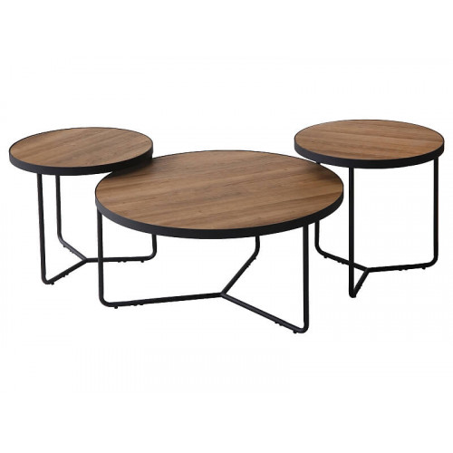 SI DOME Fekete, Barna design Dohányzóasztal