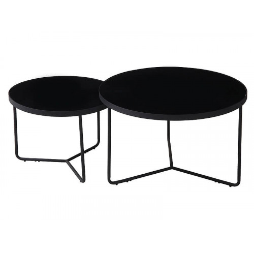SI TALIA Fekete design Dohányzóasztal