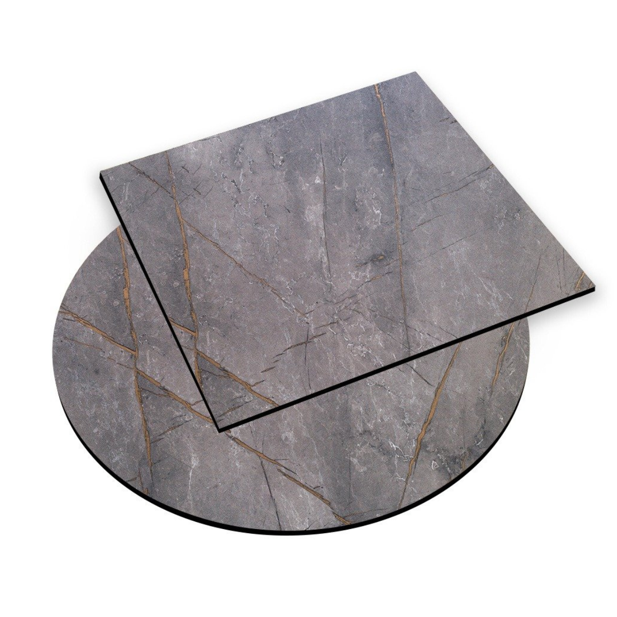 TB GREY CASPIO 70x70 Szürke design Asztallap