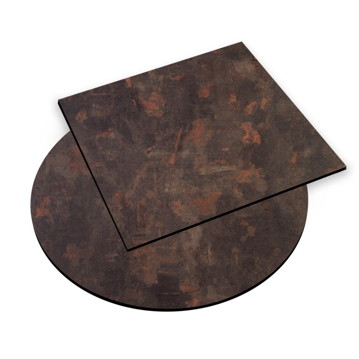 TB METALLIC OXID 70x70 Bronz design Asztallap