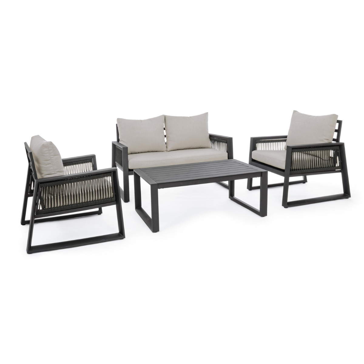 BT MURIEL Fehér, Bézs design Kültéri lounge szett