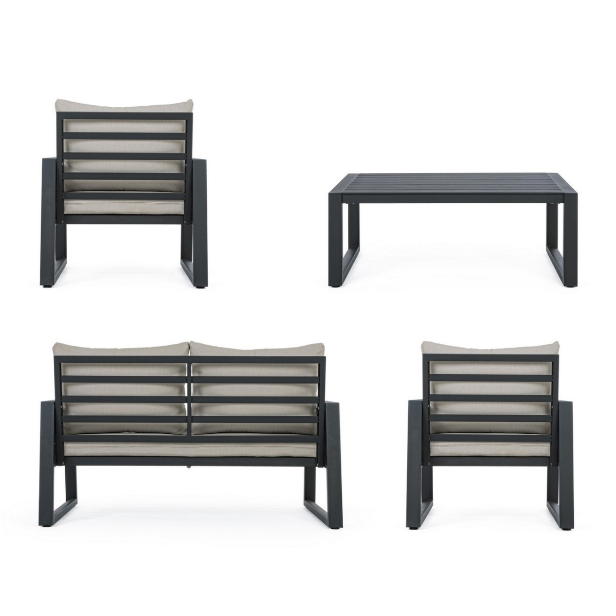 BT MURIEL Fehér, Bézs design Kültéri lounge szett