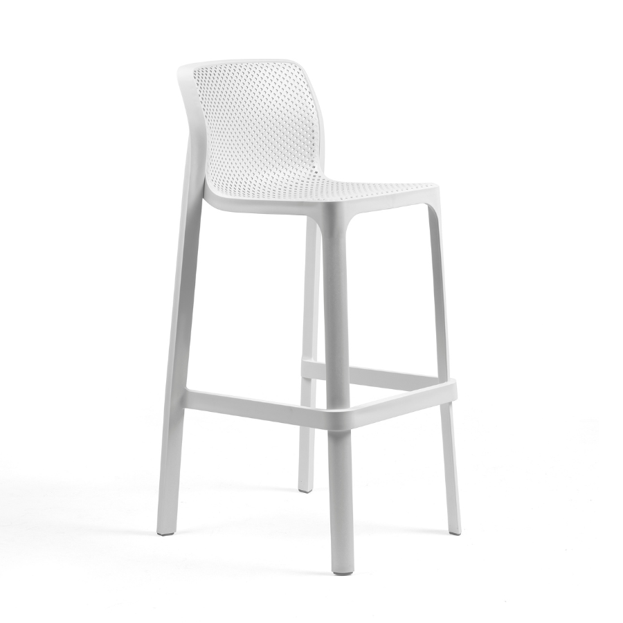 NARDI NET STOOL Szürke modern Műanyag kültéri bárszék