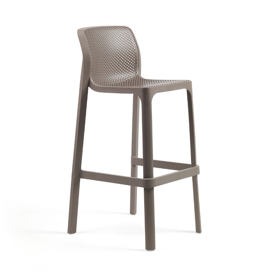 NARDI NET STOOL Sárga modern Műanyag kültéri bárszék