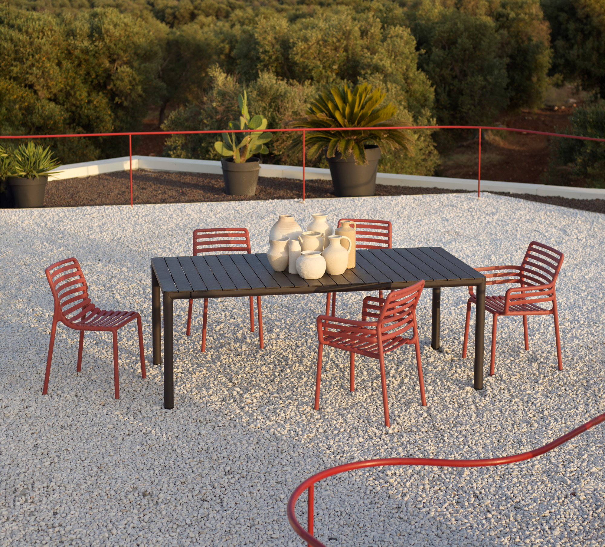 NARDI TEVERE 210 Barna minimalista Étkezőasztal