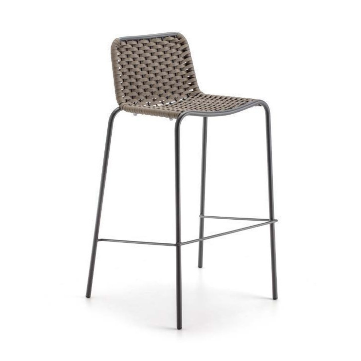 GR CANNES Szürke, Barna design Polirattan kültéri bárszék